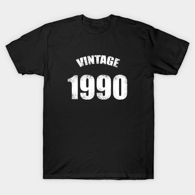 30th Birthday- Vintage 1990 30th Birthday T-Shirt by The Tee Tree